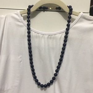 Navy strand of beads